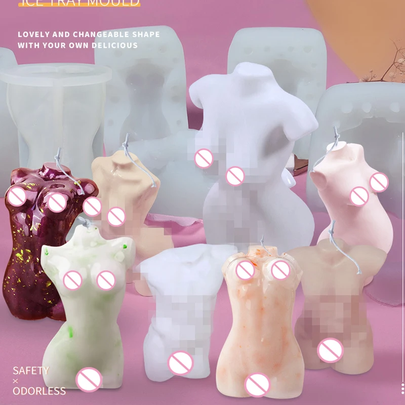 

3d Male Female Body Candle Silicone Mold Making Soap Candle Mould Design Art Fragrance Resin Gypsum Cake Decorating Tool