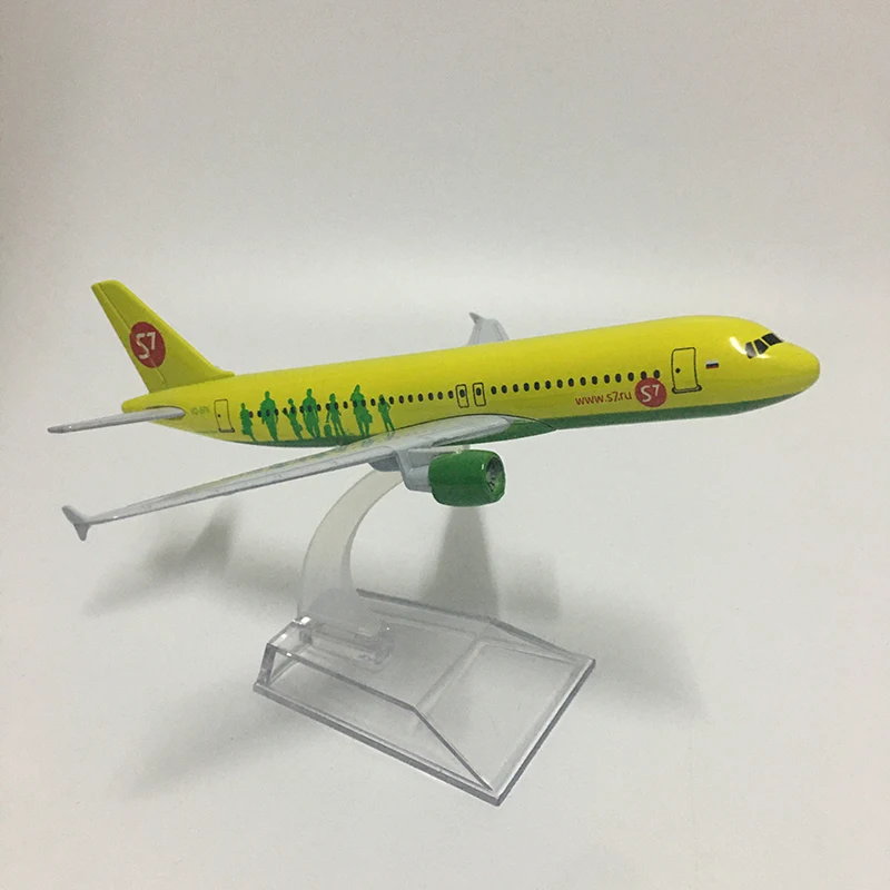 Модель самолета JASON TUTU 16 см S7 Аэробус A320 модель литая под давлением металлические