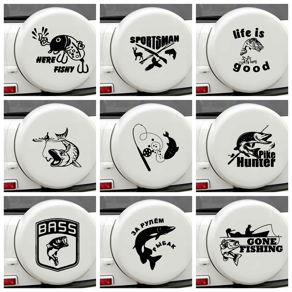

Funny Go Fishing Car Vinyl Sticker Removable Waterproof Car Decoration Accessories Sticker Car Decal