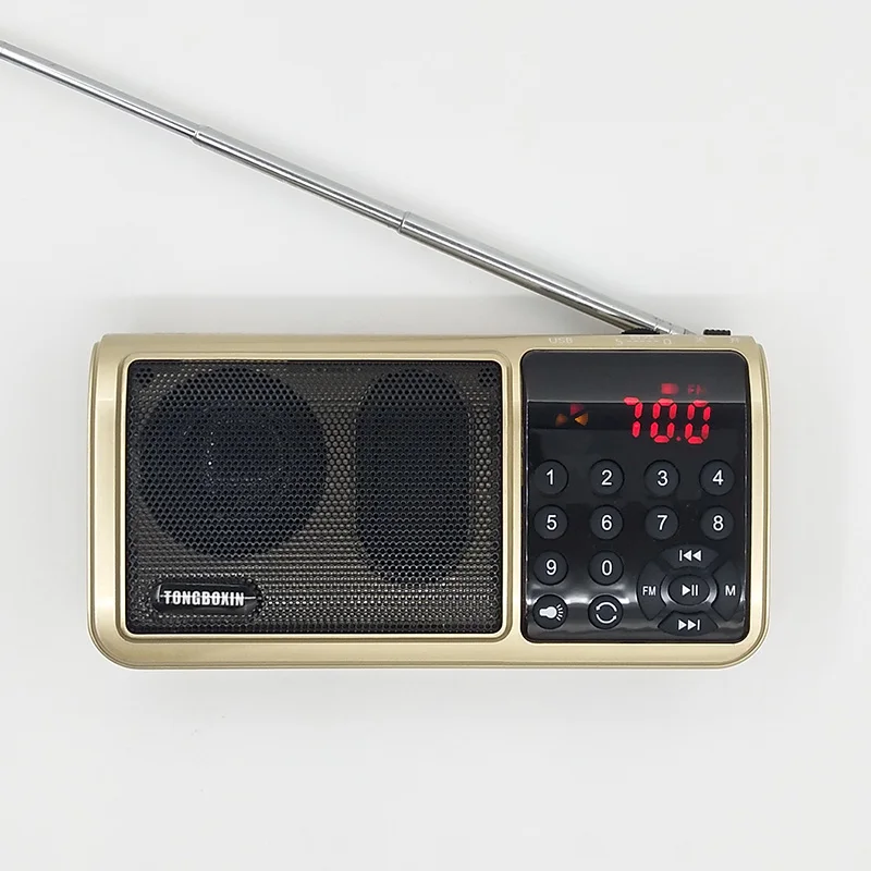 FM частота 70 МГц ~ 108 мини радио динамик TF USB MP3 плеер светодиодный фонарь гарнитура
