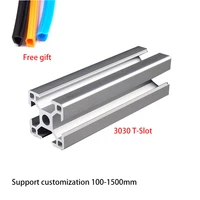1pc 3030 aluminum profile t slot 100 200 300 350 400 450 500 550 600 1000mm linear rail extrusion extrusion cnc 3d printer parts
