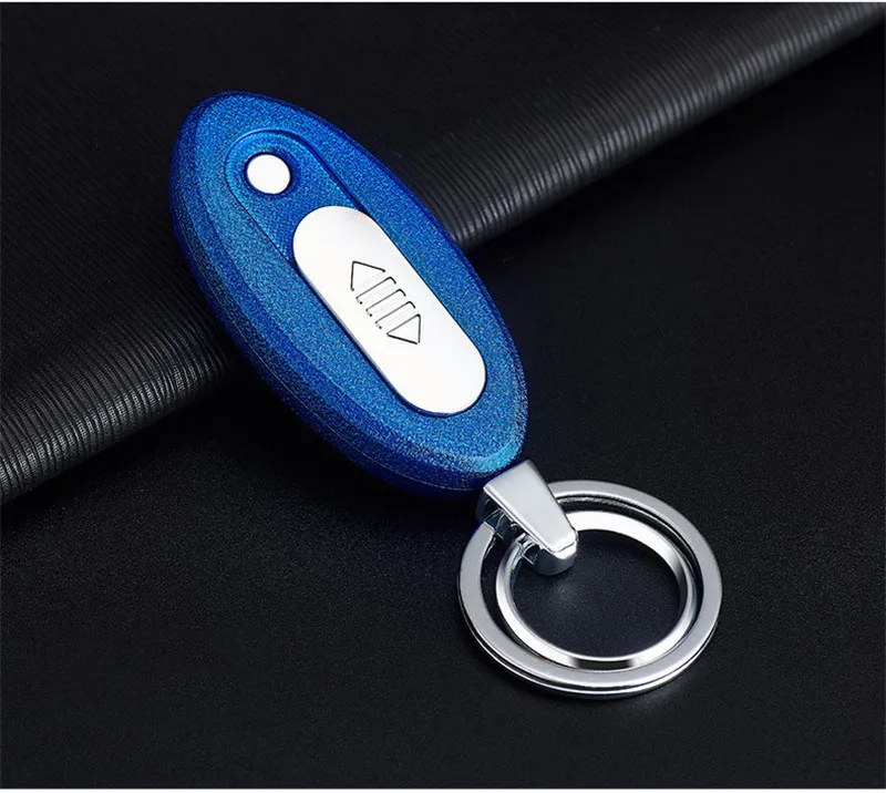 Blue Scrub Креативная Электронная зажигалка брелок USB Зажигалка многоразовая USB зарядка прикуриватель гаджеты для мужчин не забудьте взять с собой - Цвет: Blue Scrub