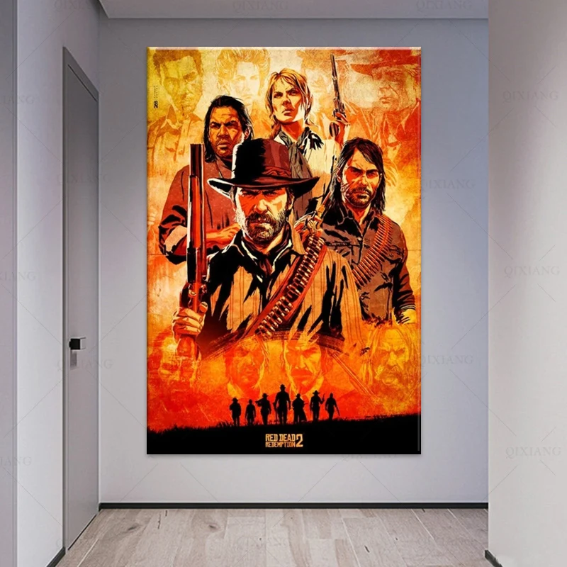 Красные мертвецы выкуп 2 игры холст плакат настенный художественный принт