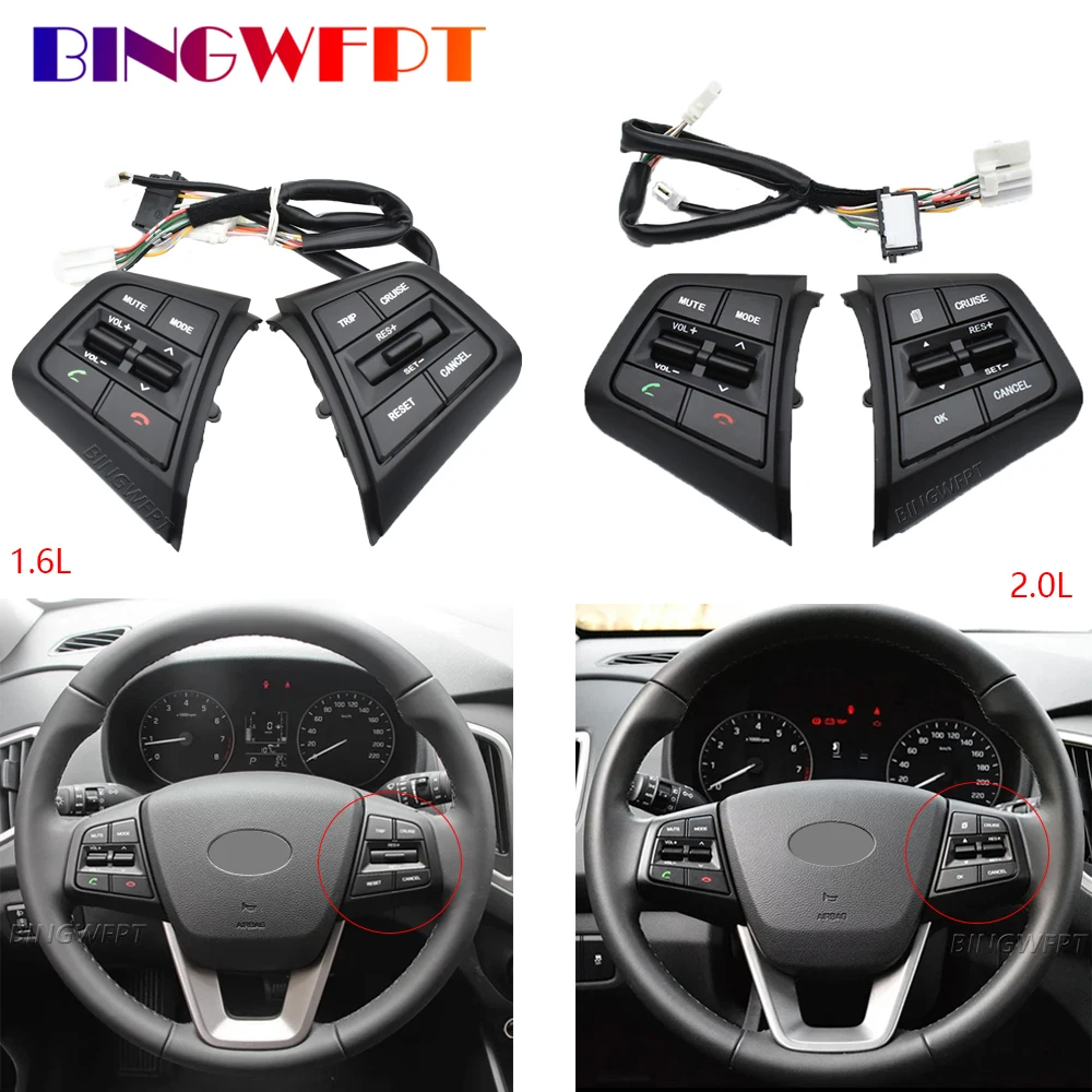 

For Hyundai Creta Ix25 1.6L 2.0L Steering Wheel Cruise Control Button Switch Remote Control Volume Button 96700C90004X