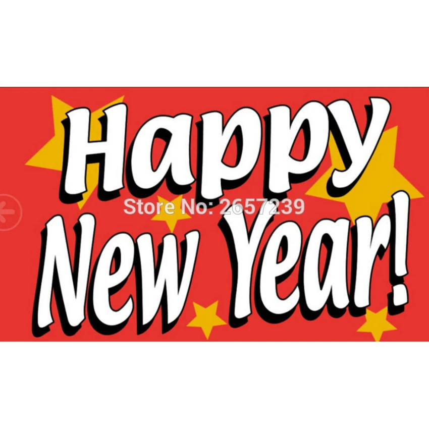 Флаг на новый год 3x5 футов баннер 100D 150x90 см полиэстер латунные люверсы заказ 66