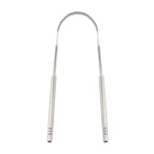 Скребок для языка из нержавеющей стали скребок для языка Очиститель свежего дыхания очистка с покрытием зубная щетка для языка гигиена полости рта