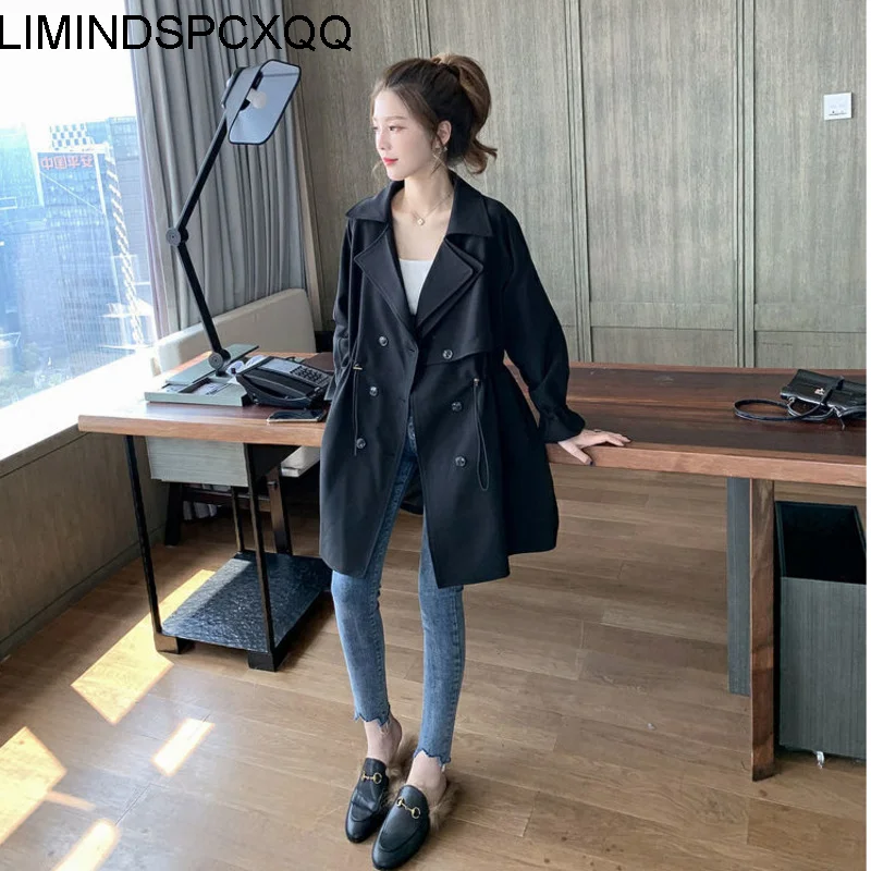 

Jacket Abrigo Mujer Women Windbreaker Spring Autumn Classic Trench Casual Thin Female Overcoat Long Female Slim Outwear Coats