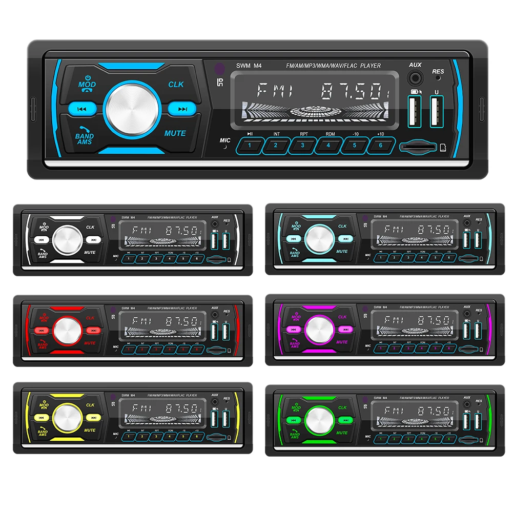 Автомобильная магнитола alloet Мультимедийный MP3 плеер 1 DIN USB TF AUX FM AM RDS DAB