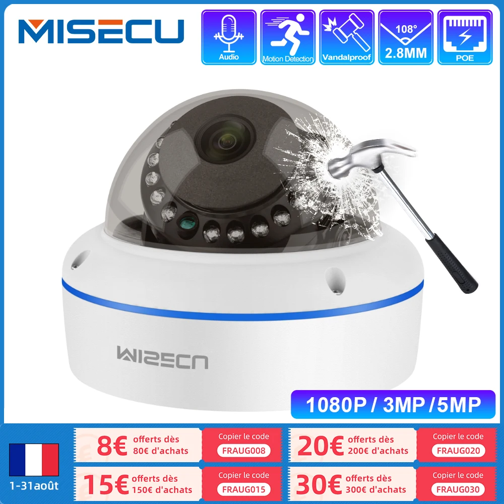 IP-камера MISECU для системы видеонаблюдения 5 МП 3 Мп 1080P H.265 | Безопасность и защита