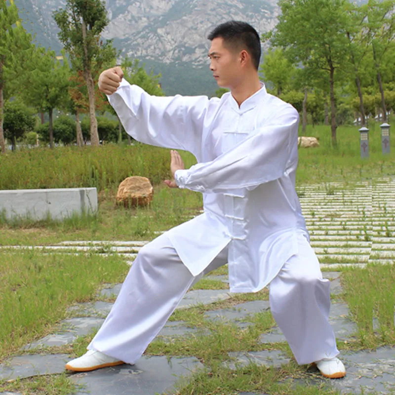 

USHINE HX11 white black yellow Tai Chi performance clothing long-sleeve KungFu uniform Wushu TaiChi uniform Children Man Woman