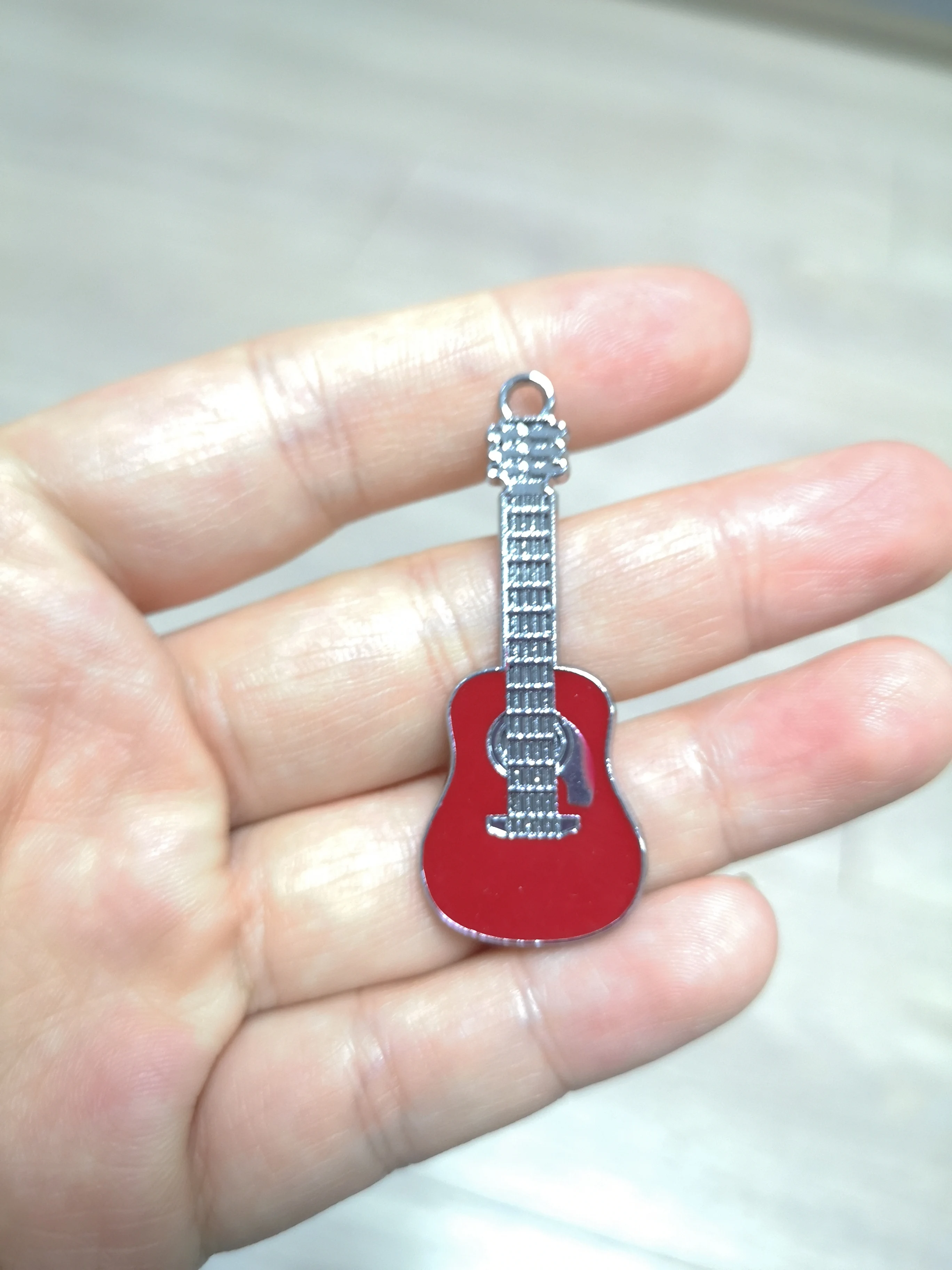 10 шт. металлические подвески в виде гитары|Шармы| |