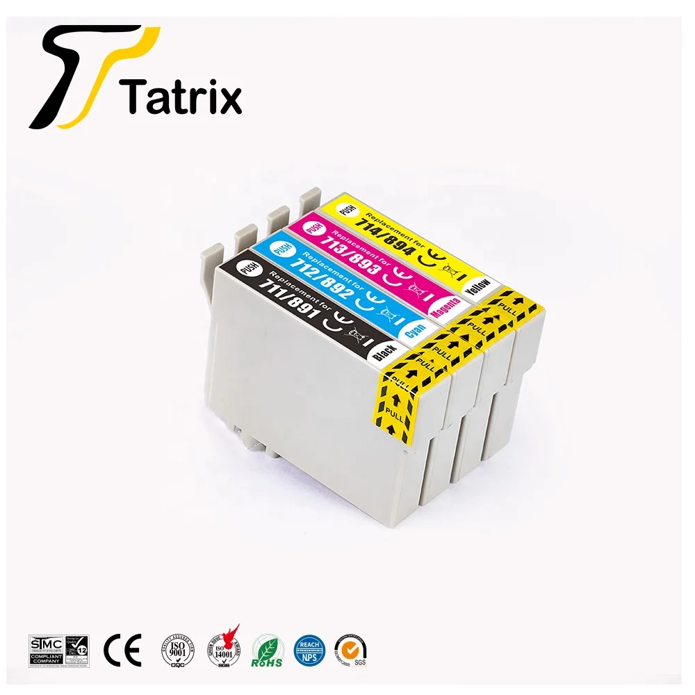 Tatrix T0711- 4 цветной совместимый чернильный картридж для принтера Epson Stylus