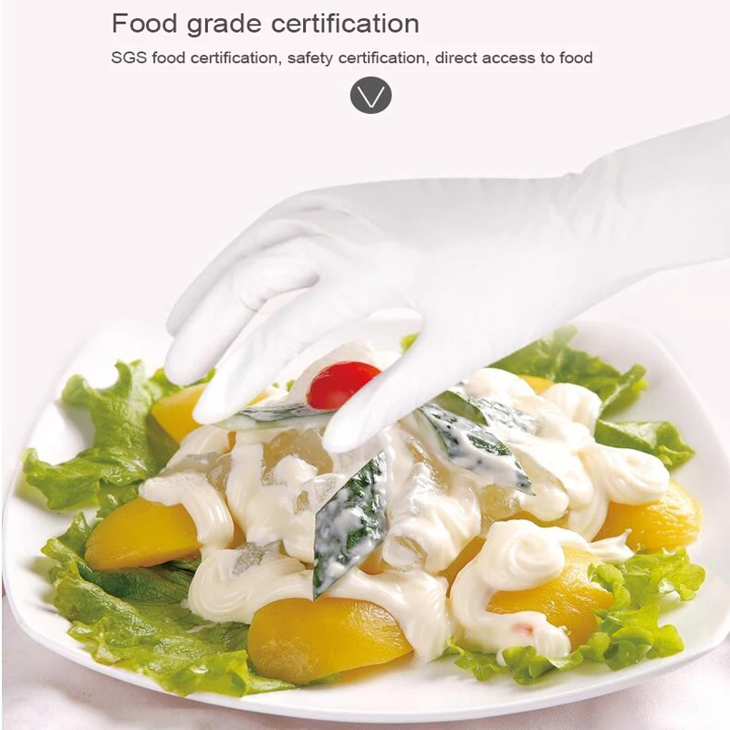 100 шт толщина и длина одноразовые нитриловые перчатки рабочие для приготовления