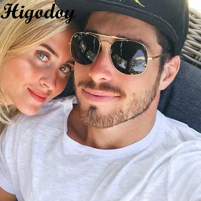 

Higodoy Metal Vintage Pilot Oversized Optical Sunglasses Men Mirror Retro Goggle Prescription Women Sun Glasses Frame Gafas 2019
