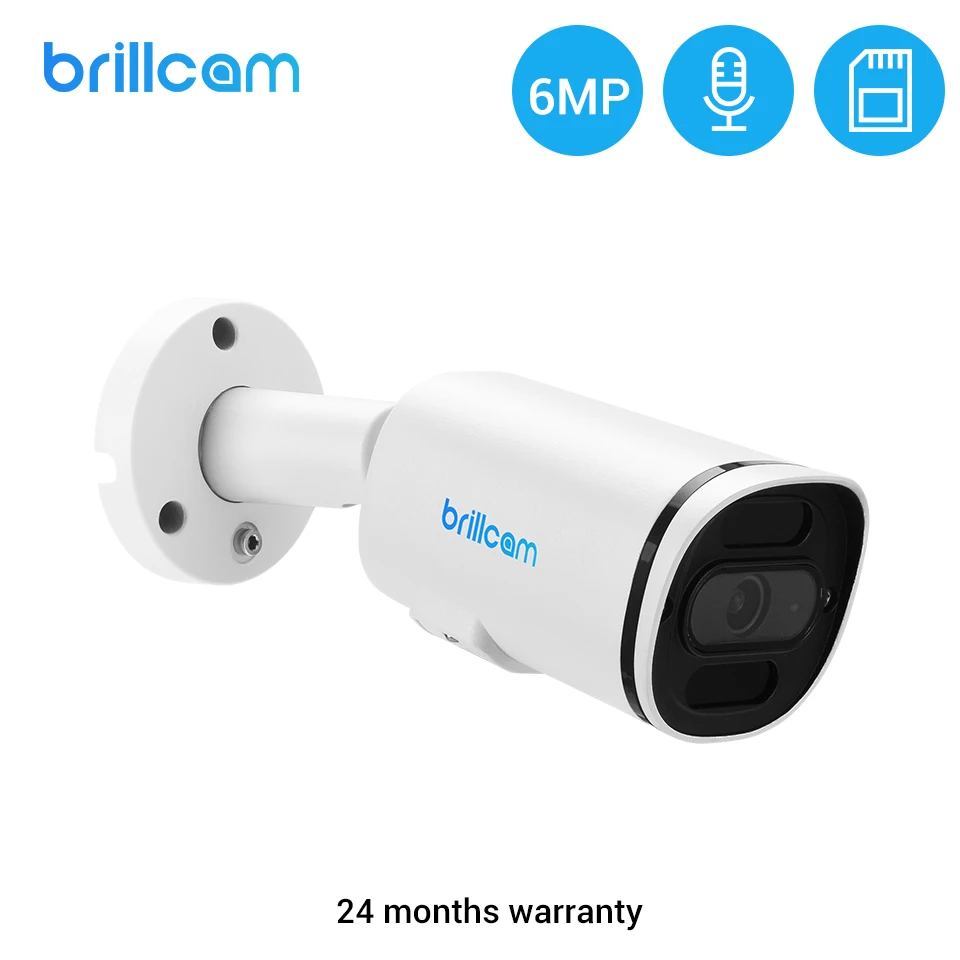Умная IP камера Brillcam 6 МП 2 8 мм со встроенным микрофоном|Камеры видеонаблюдения| |
