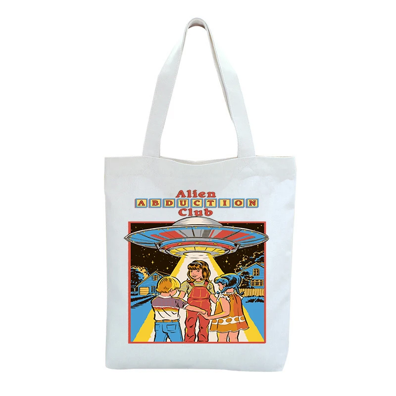 Женская Хлопковая сумка для покупок, Женская тканевая сумка на плечо, Экологичная сумка для хранения, многоразовая складная эко сумка для продуктов - Цвет: White T-72