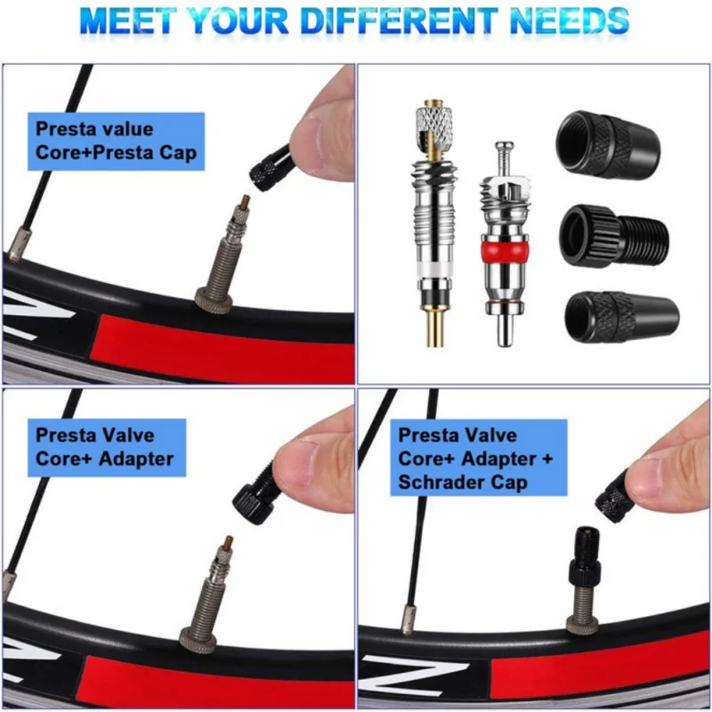 

26/15Pc Bicycle Core Extension Rod Set Bicycle Inner Tube Disassembly Spanner Tool Core Removal Tool