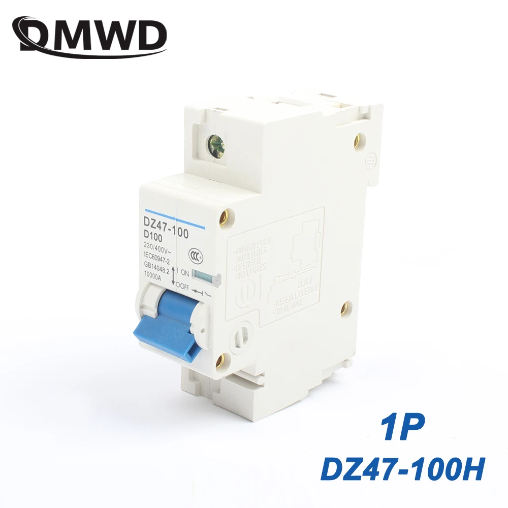 DZ47 100H 63a 80A 230 a 1P AC 400V или V Мини автоматический выключатель MCB измельчитель|circuit breaker