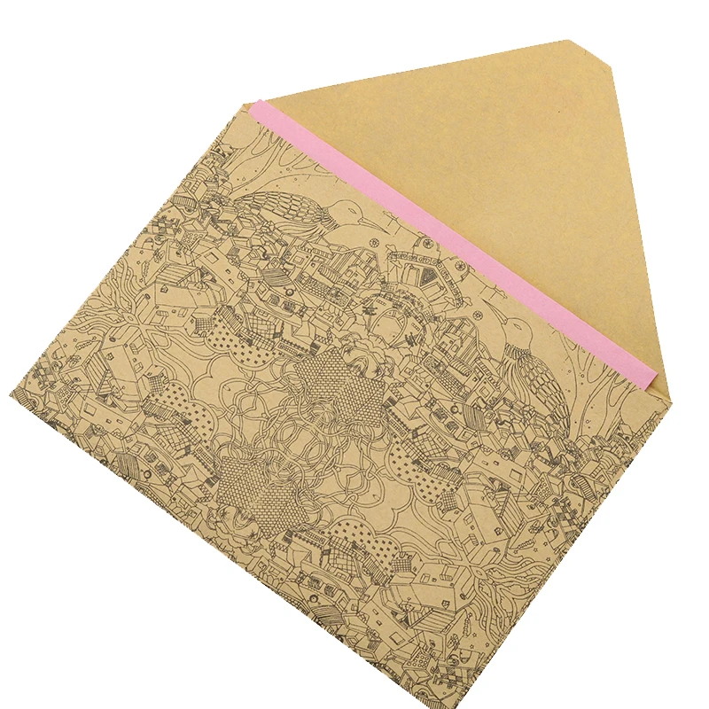 10pcs/Set Of Vintage Kraft Envelopes Business Card Style High Quality Wood Pak Envelope Wedding Invitation | Канцтовары для офиса