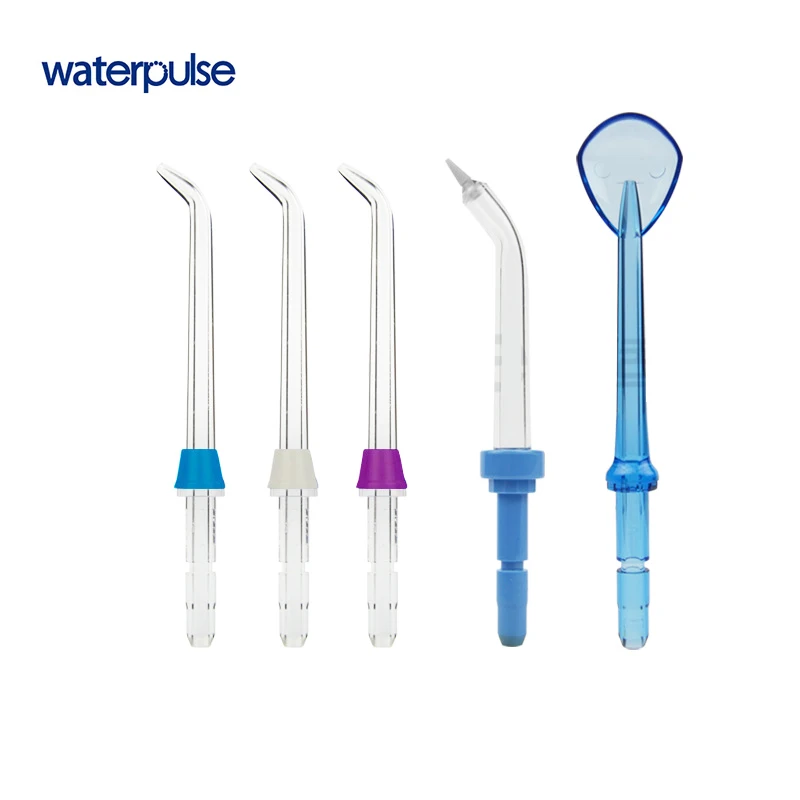 Waterpulse Original Nozzle Of Oral Irrigator For V300/400/500/700 Dental Water Floss Head Electric Water Jet 5pcs Tips