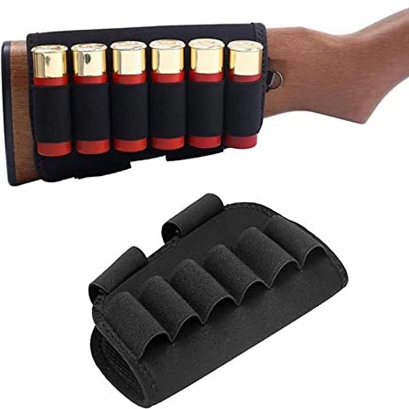 

Tactical Rifle 6 Round Shotgun Buttstock Ammo Holder 12/20 Ga Bullet Carrier Military Hunting Airsoft Butt Stock Cartridge Pouch