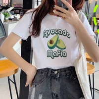 new hot sale printed kawaii cartoon t shirt women casual graphics avocado avocado short sleeved shirt women summer t shirt