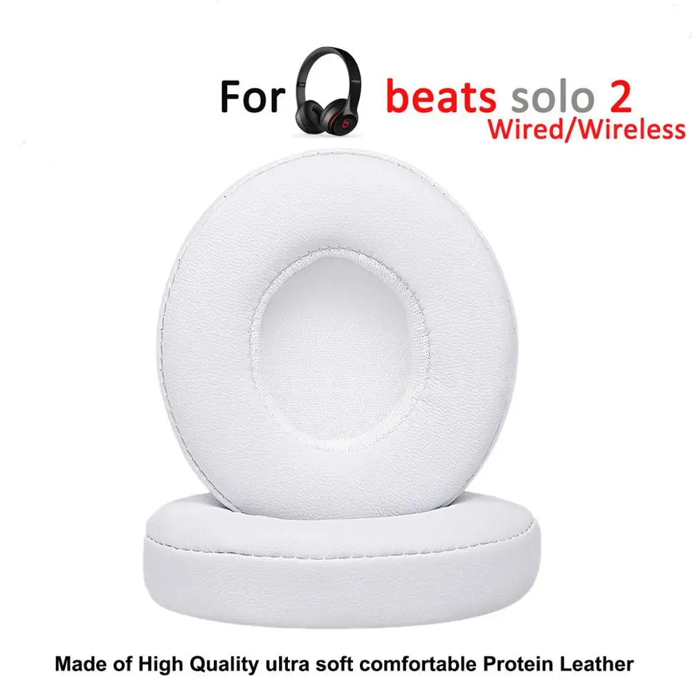 2 шт Беспроводные/Проводные Сменные амбушюры для наушников Beats By Dre Solo 2 Solo 3 из искусственной кожи, подушечки для ушей, аксессуары для наушников