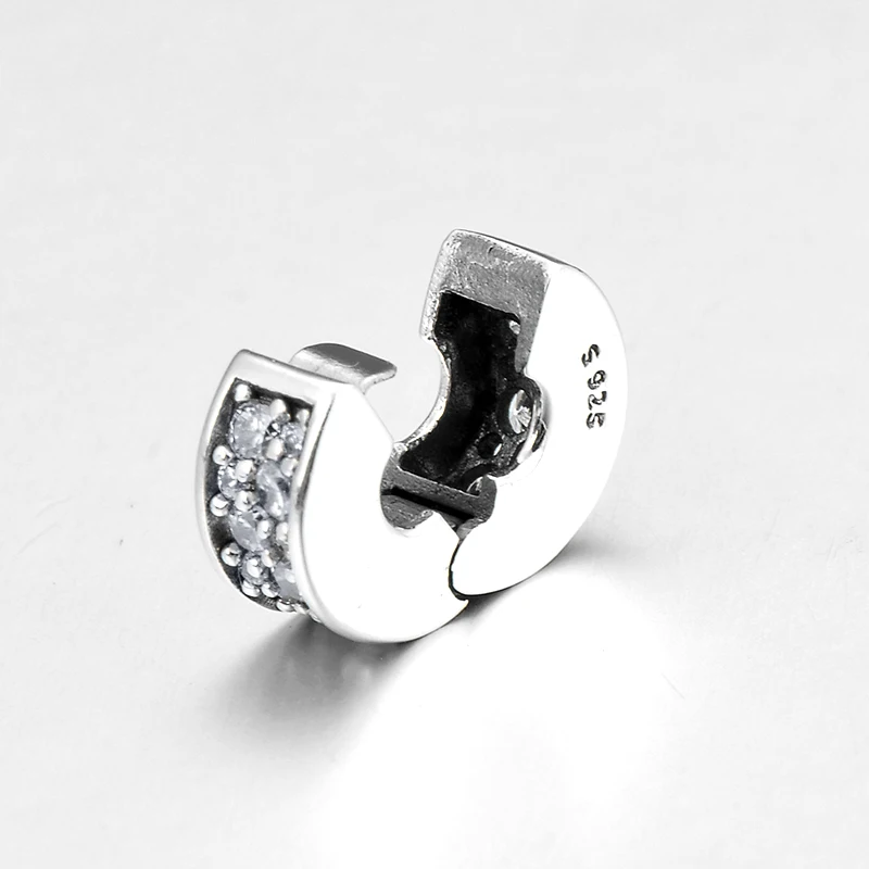 Новые Аутентичные 925 пробы серебряные Квадратные прозрачные чешские Изящные