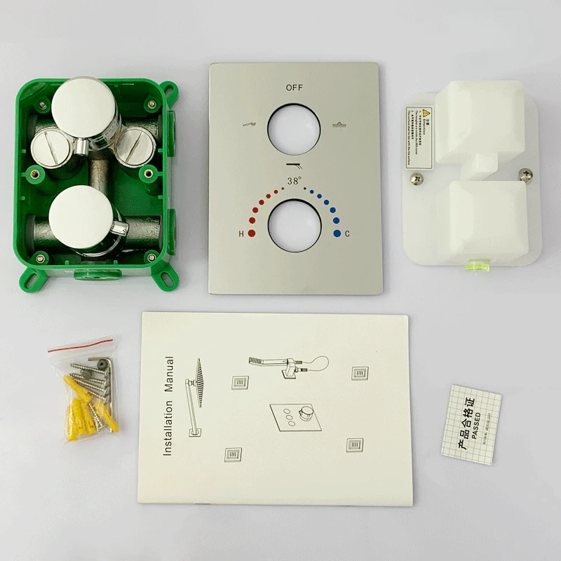 Термостатические Смесители для душа латунный Скрытый кран с 3 режимами работы 2