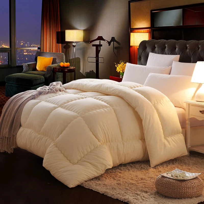

King Queen Full Size Comforter Winter Thick Blanket Colour Blanket Warm And Comfortable Cotton Down Duvet Quilted Quilt