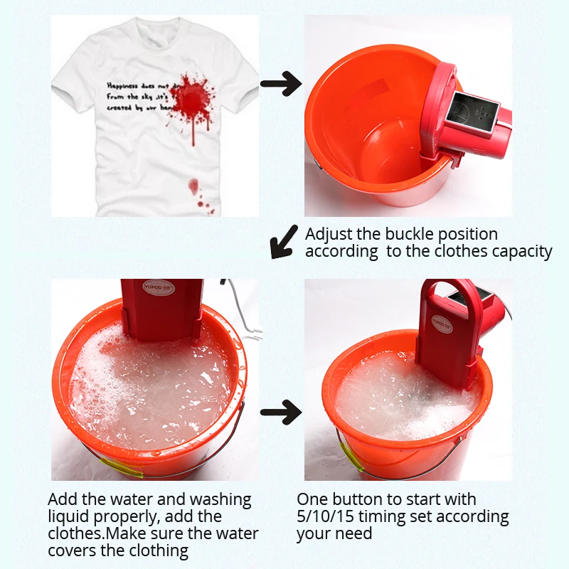 Портативная мини-стиральная машина для путешествий с таймером вращения на 2