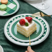 nordic christmas salad plate simple tableware cute dessert plates household dishes ceramic european style western food plate