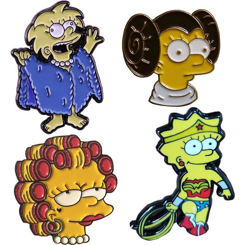 Эмалированная брошь Лиза любимая американская мультяшная девочка ящерица