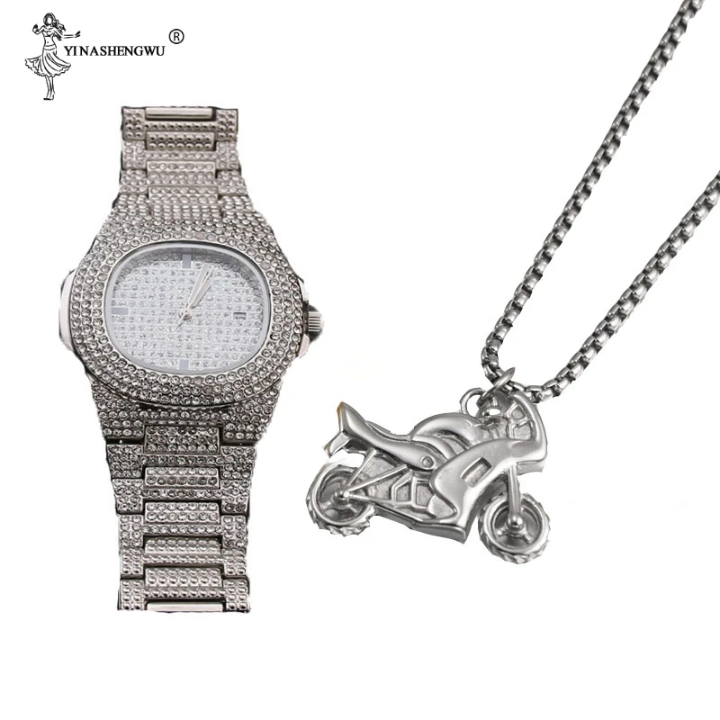 Роскошные мужские золотые часы в стиле хип-хоп побрякушки ювелирные изделия