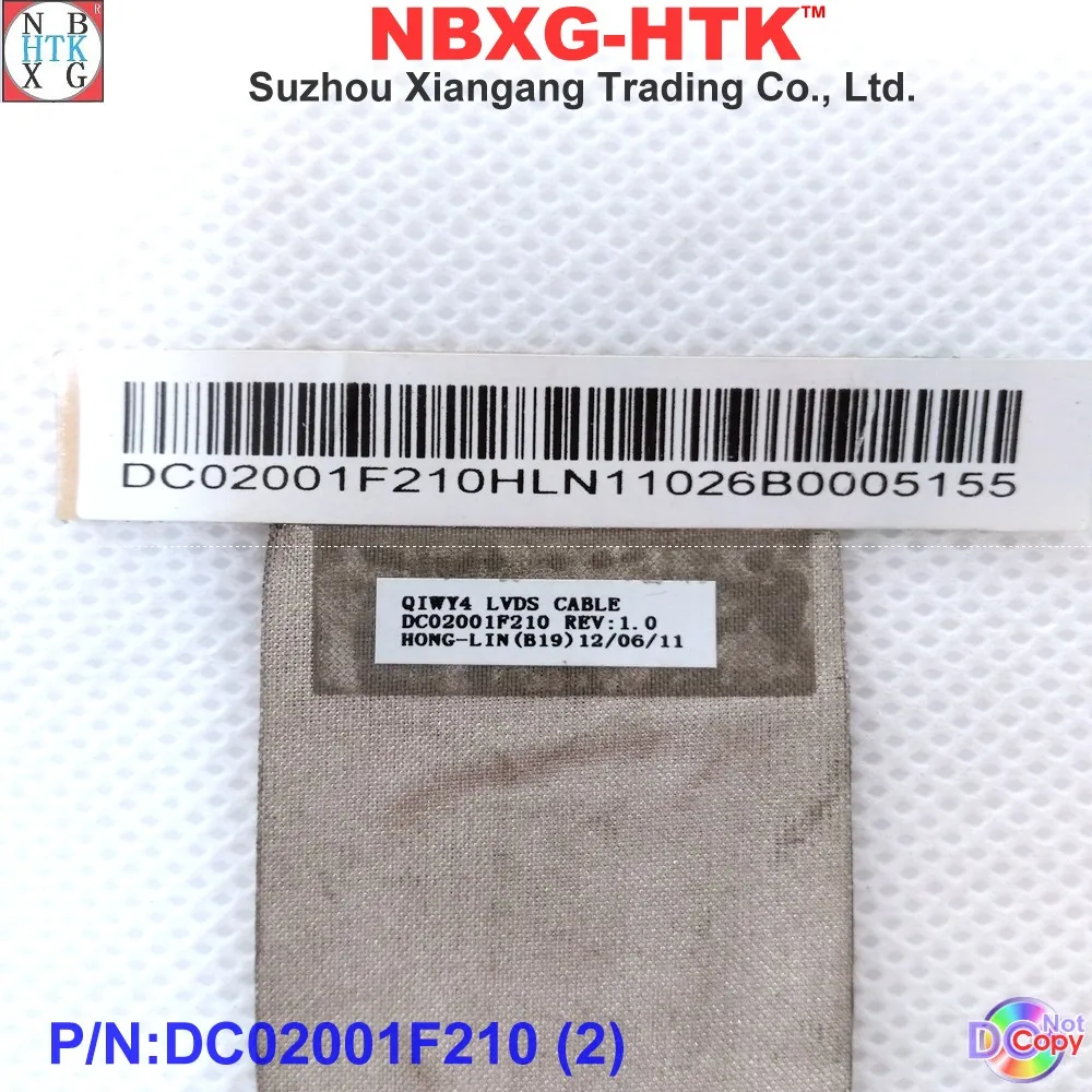 Новый оригинальный LCD LED LVDS видео гибкий кабель для Lenovo Y580 Y580N QIWY4 DC02001F210 90200854 HD +
