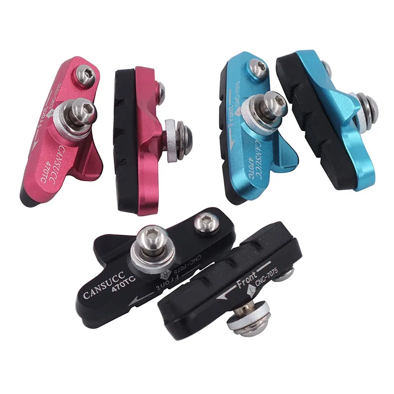 Bicycle Detachable Aluminum Frame Brake Rubber Brake Pads Road Bike Brake Rubber 54.5MM Dead Speed Brake Pads