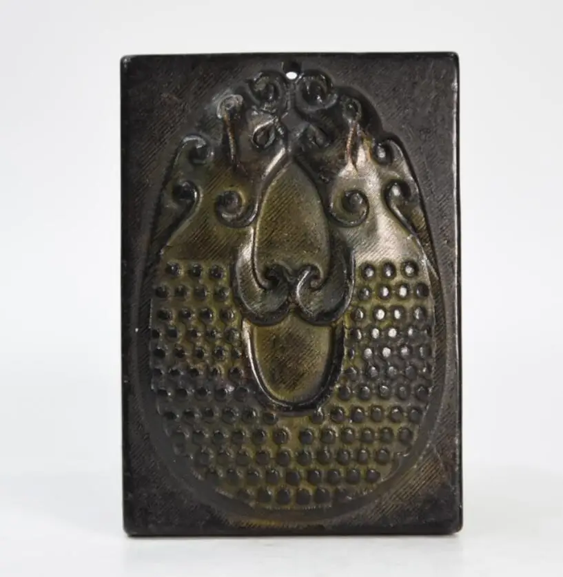 

Хуншанская культура архаизовый черный железный метеорит двойная Рыба Амулет подвеска маленькая статуя