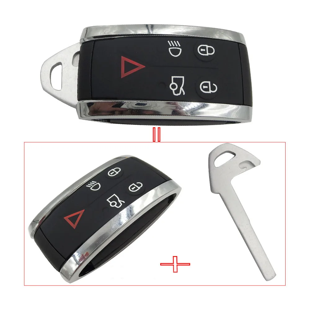 OkeyTech дистанционный Автомобильный ключ 5 кнопок для Jaguar XF XFR XK XKR 2009-2013 315/433 МГц ID46 7945