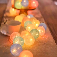 3m led cotton ball garland fairy lights string christmas xmas outdoor holiday wedding party baby bed lamp chain decoration
