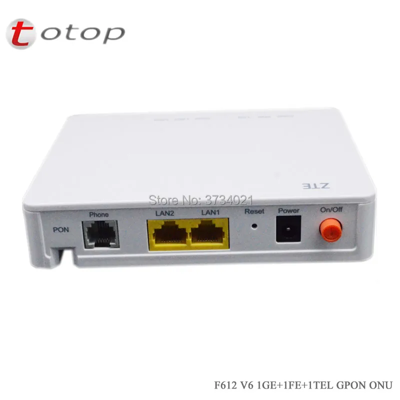 

10 pcs ZTE F612 GPON ONU ONT 1GE+1FE+1Tel English software Telecom Network Equipment, no single box