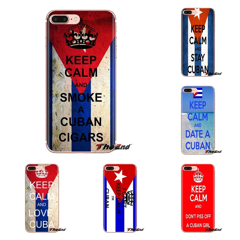 И надписью Keep Calm I'm кубинский флаг куба для iPhone XS Max XR X 4 4S 5 5S 5C SE 6 6S 7 8 плюс samsung Galaxy