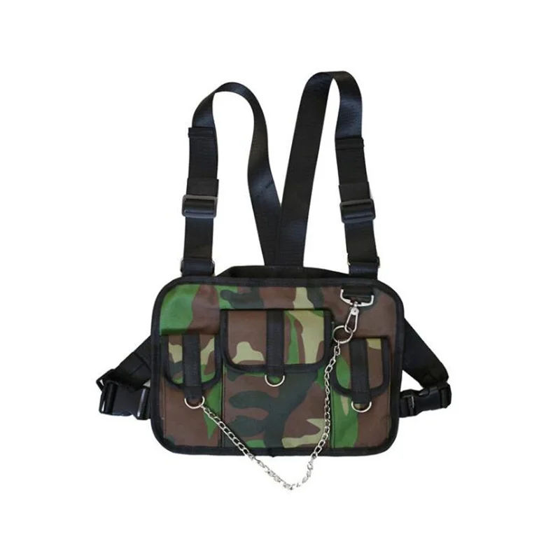 Тактическая нагрудная сумка Techwear в стиле хип-хоп для мужчин и женщин уличная