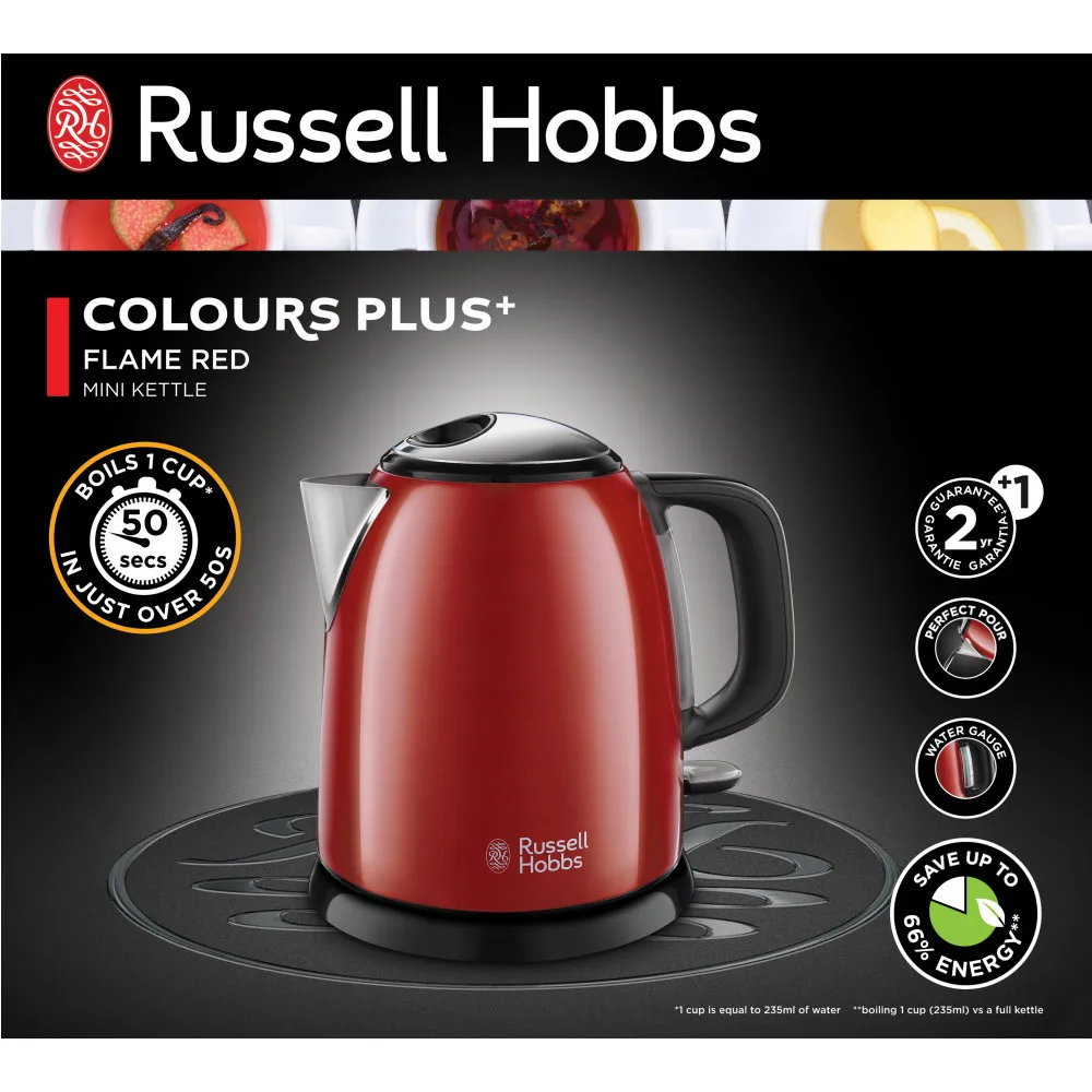 Электрический чайник Russell Hobbs Colours+ Mini Red красный 24992 70|Электрические чайники| |