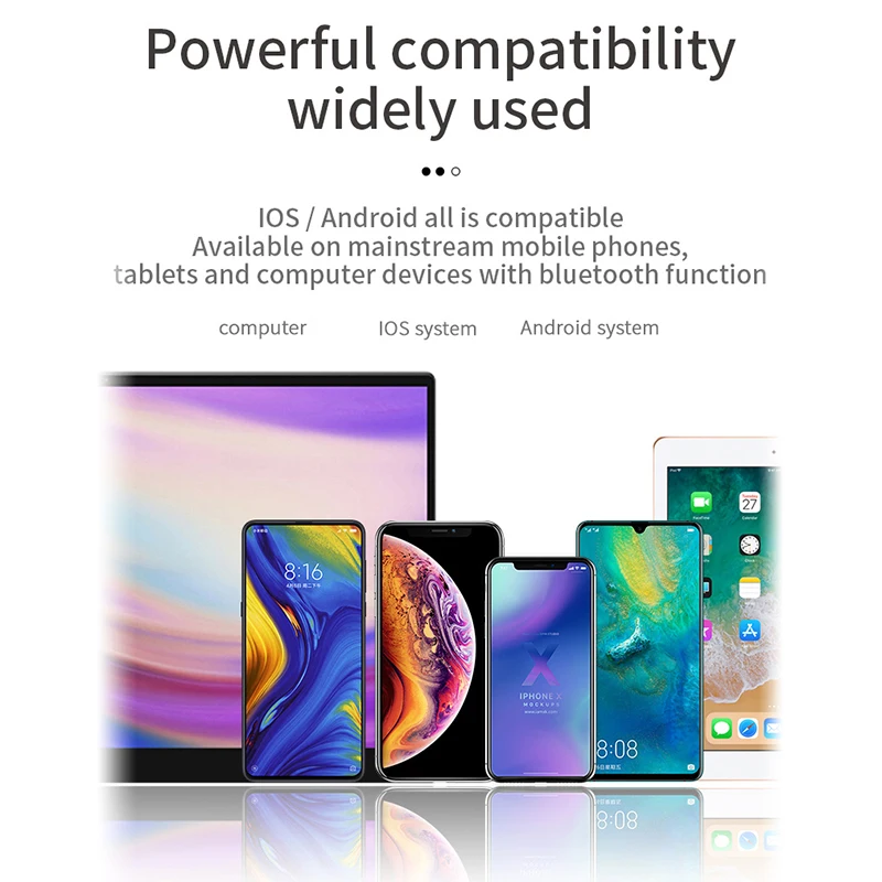 TWS Bluetooth беспроводные наушники 5 0 стереонаушники с микрофоном и светодиодным