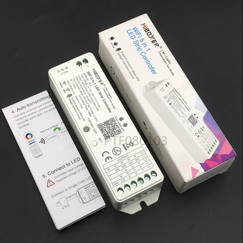 Milight YL5 2,4G 15A 5 в 1 WiFi светодиодный контроллер для одного цвета, CCT, RGB, RGBW, RGB+ CCT светодиодный полосы, поддержка Amazon Alexa Voice