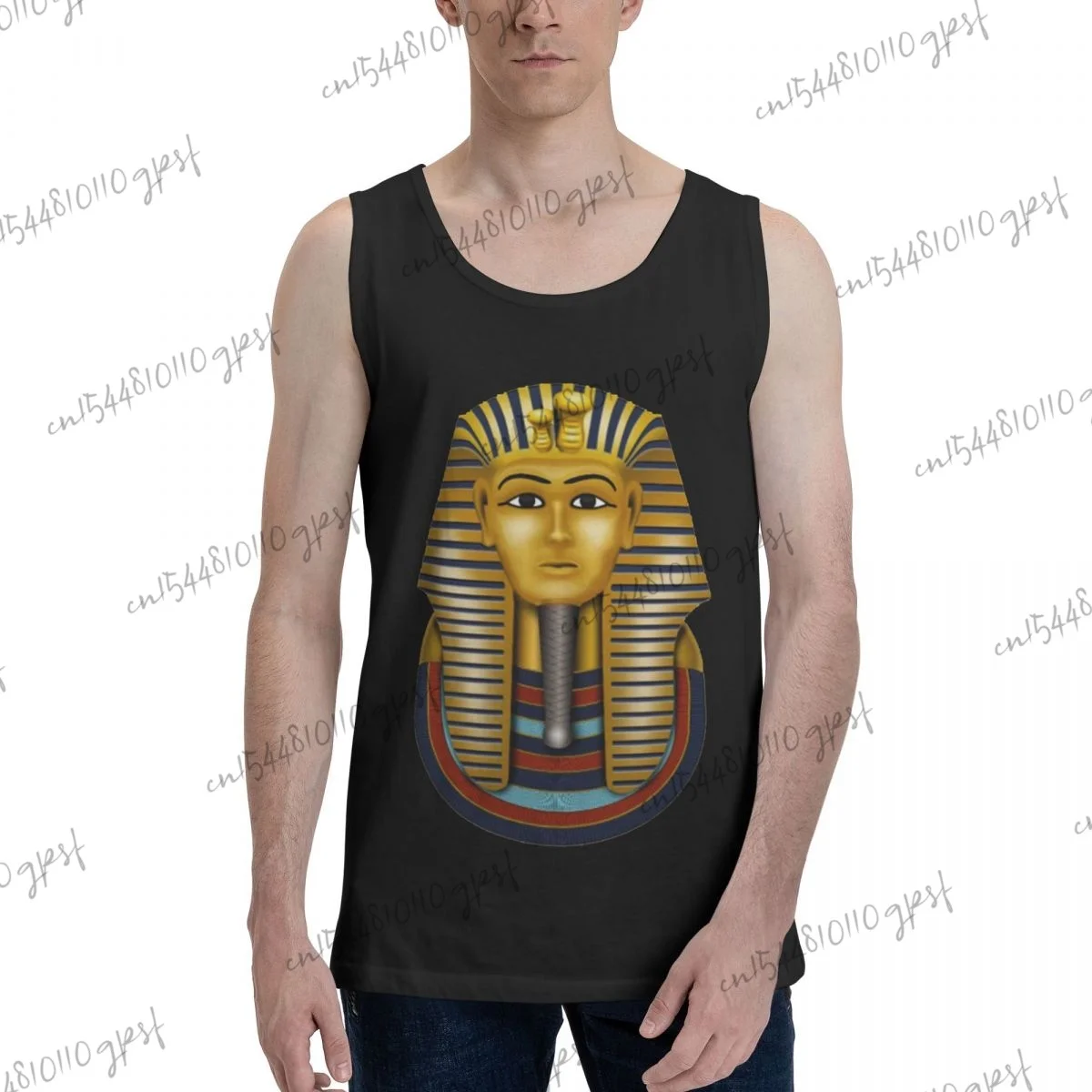 

Men's bodybuilding clothing Golden Mask King Tut gilet bape shark tank top men Tank Top Shirt
