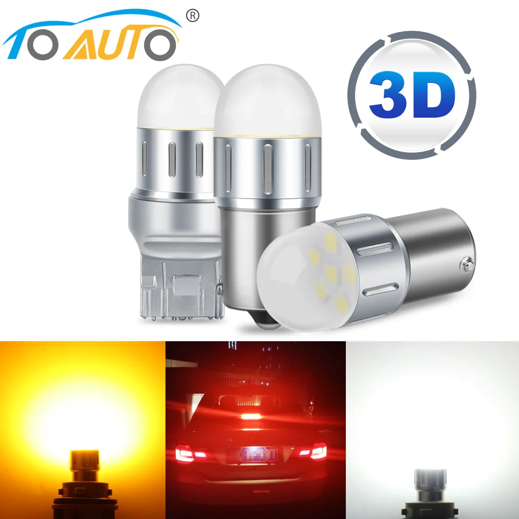 1 шт. 1156 BA15S P21W Светодиодная лампа T20 LED W21/5W W21W 7440 7443 BAU15S LED PY21W 1157 BAY15D BA15D P21/5W T25 3157 сигнал автомобиля