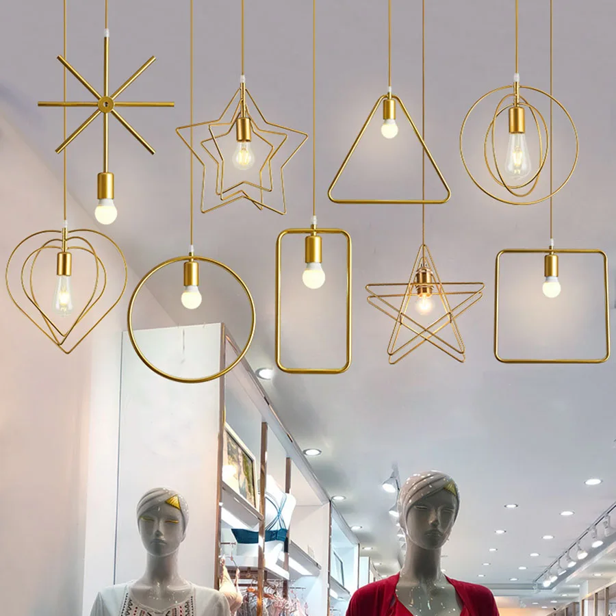 

BEIAIDI Modern Creative Personality Single Head Pendant Light Nordic Retro LED Gold Hanging Lights Bedside Bedroom Lamps E27