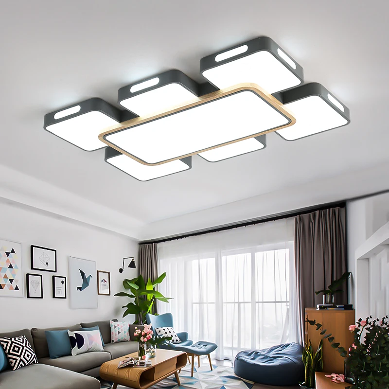 

Metail Modern Led Ceiling Light For Living room Bedroom Dining room Luminiares Chandelier Ceiling Lamp White Lighting Fixtures