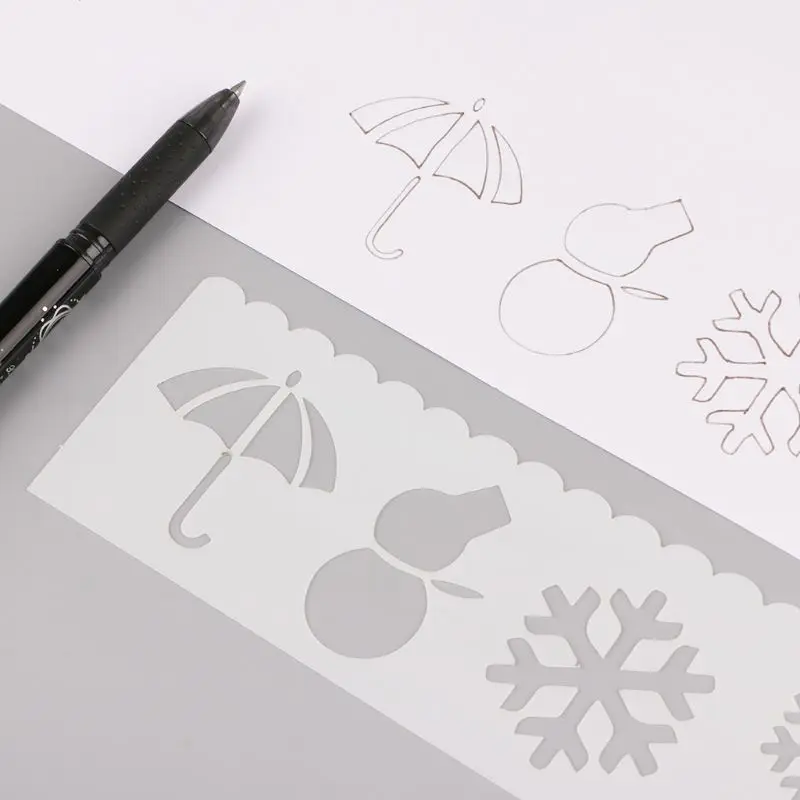 

8Pcs/set Kids Plastic Drawing Template Rulers Stencils DIY Painting DIY Making School Supply Tools Craft